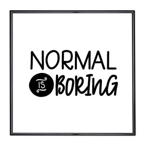 Bildram med ordstäv - Normal is Boring 1