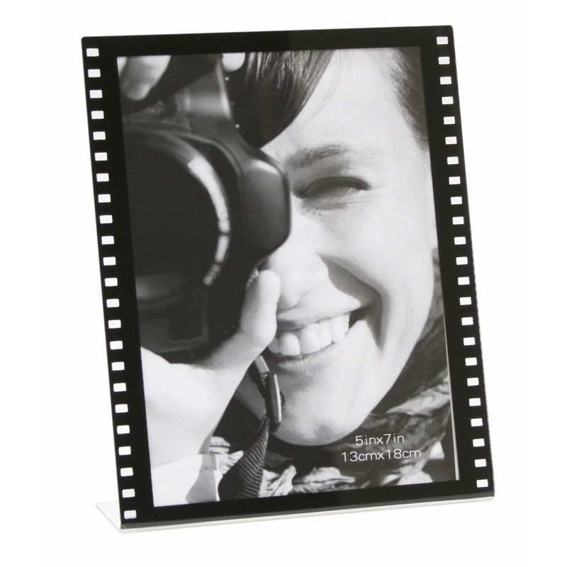 Fotoram med filmremsa 10x15 cm | svart | Konstglas