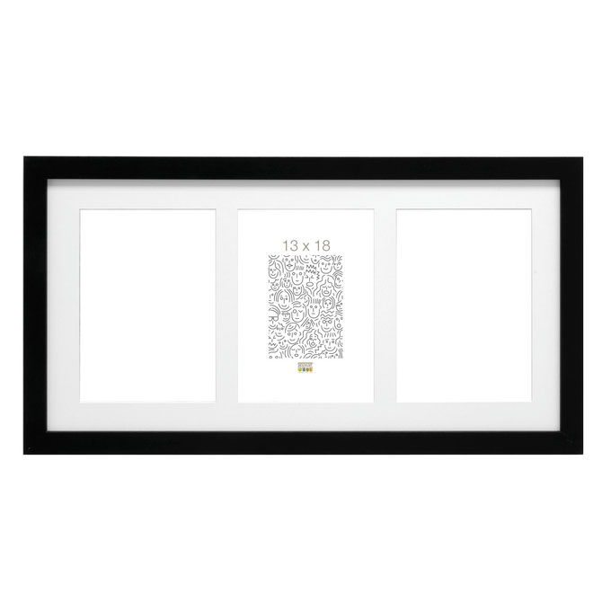 Juliette – galleriram för 3 bilder 13x18 cm | svart | standardt glas