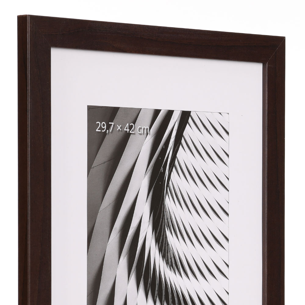 Träram Katla (MDF) 15x21 cm | wengé | Konstglas