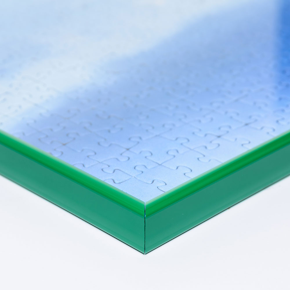 Plast-pusselram för 1000 delar 48x68,5 cm | grön | Antireflex-Konstglas